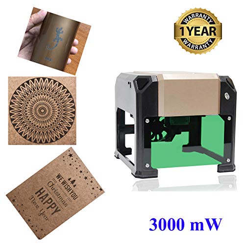 Laser Engraver Machine, Laser Engraving Machine 3000mW Mini Deskto...