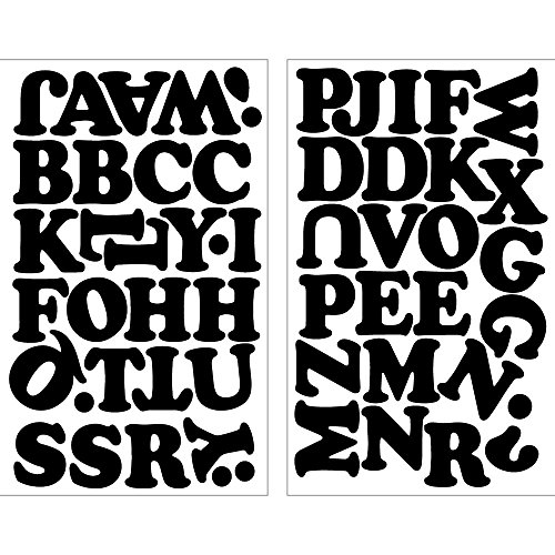 SEI 1-1/2-Inch Chunky Letter Iron on Transfer, Black, 2 Sheet