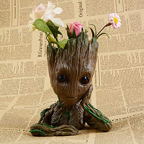 Tritow Vinyl Baby Groot Flowerpot Pen Pot Holder Plants Flower Pot...