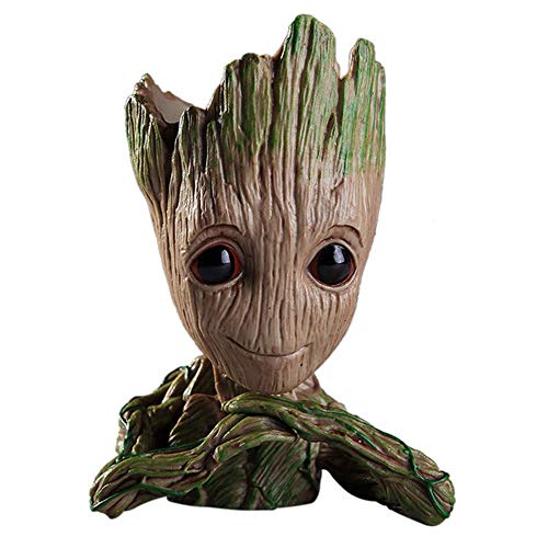 Tritow Vinyl Baby Groot Flowerpot Pen Pot Holder Plants Flower Pot...