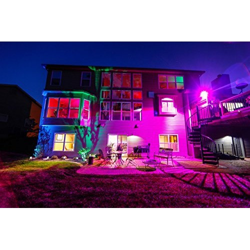 T-SUN Led Flood Light,10W RGB Color Changing Waterproof Security L...