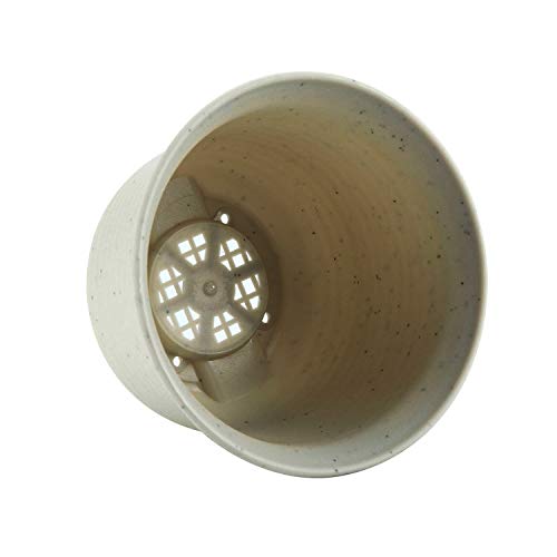 T4U 4.25 Inch Plastic Planter Pots with Saucer Grey Set of 10, See...