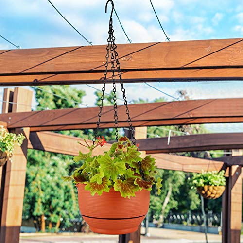 T4U Plastic Hanging Planter Self Watering Basket with Detachable B...