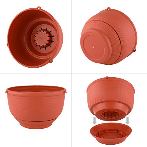 T4U Plastic Hanging Planter Self Watering Basket with Detachable B...