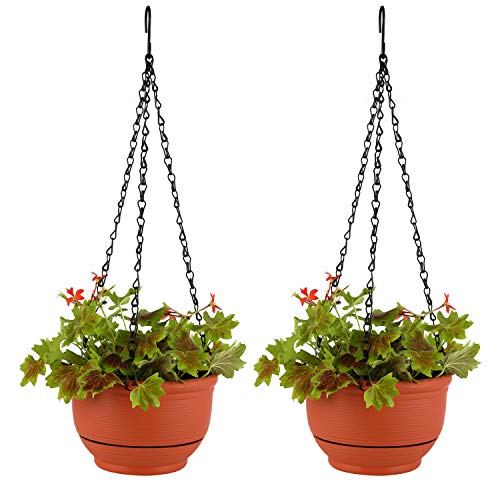 T4U Plastic Hanging Planter Self Watering Basket with Detachable B...