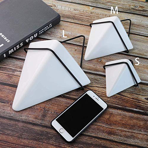 T4U Triangle Wall Planter Indoor, Set of 2 Ceramic Hanging Wall Pl...