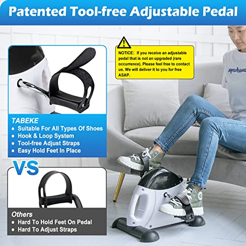 Under Desk Bike Pedal Exerciser - TABEKE Mini Exercise Bike for Ar...