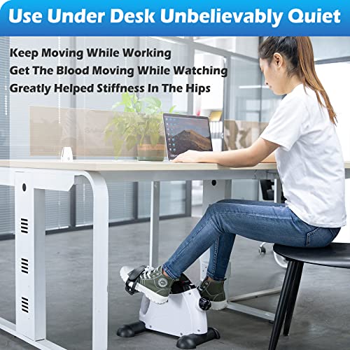 Under Desk Bike Pedal Exerciser - TABEKE Mini Exercise Bike for Ar...