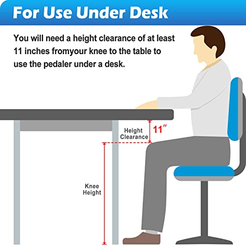 Under Desk Bike Pedal Exerciser - TABEKE Mini Exercise Bike for Ar...