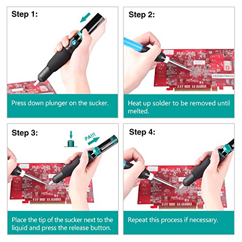 Tabiger Solder Wick & Desoldering Pump, Solder Sucker & Desolderin...