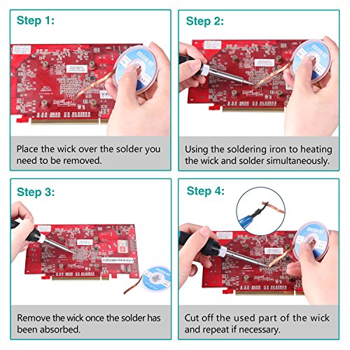 Tabiger Solder Wick & Desoldering Pump, Solder Sucker & Desolderin...