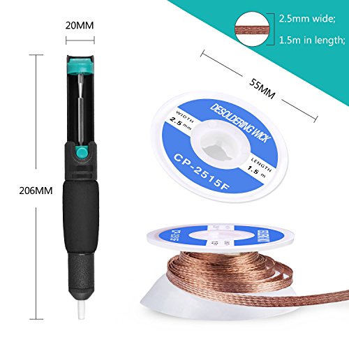 Tabiger Solder Wick & Desoldering Pump, Solder Sucker & Desolderin...