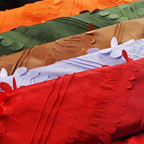 Tableclothsfactory 54 x 5 Yards Raised Petals on Taffeta Fabric B...