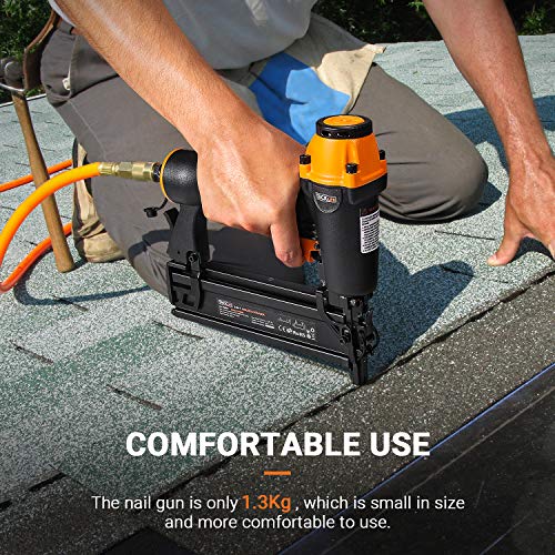 Brad Nailer, Air-powered, TACKLIFE 18GA 2-in-1 Nailer, 5/8”-2, Wi...