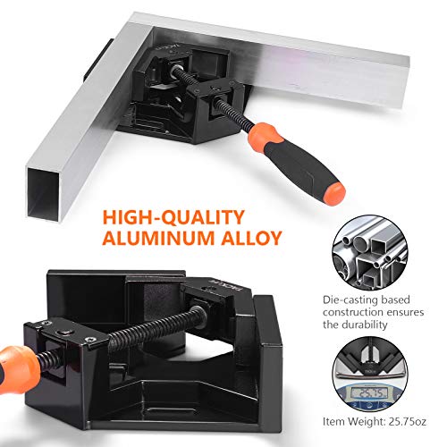 Corner Clamp, TACKLIFE 2Pcs Single Handle 90° Right Angle Clamp, A...
