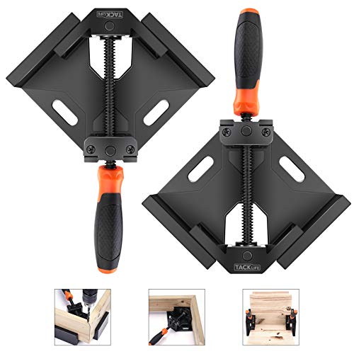 Corner Clamp, TACKLIFE 2Pcs Single Handle 90° Right Angle Clamp, A...