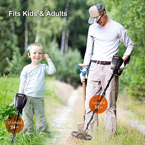 Metal Detector, Adjustable Metal Finder 24-45for Adults and Ki...