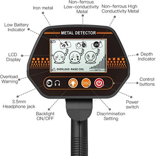 Metal Detector, Adjustable Metal Finder 24-45for Adults and Ki...