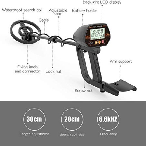 Metal Detector, Adjustable Metal Finder 24-45for Adults and Ki...