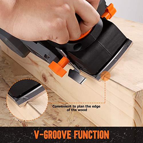 Planer, TACKLIFE Power Hand Planer, 7.5-Amp 900W 14500Rpm 3-1/4-In...