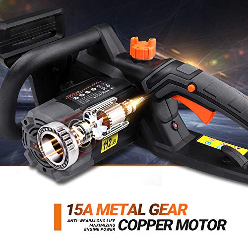 TACKLIFE Corded Chainsaw, 15-amp Electric Chainsaw, 18 Chain Bar...