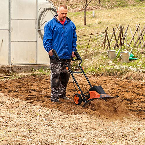 TACKLIFE Electric Tiller, Tiller, 12Amp, 16 Inch Cultivation Width...