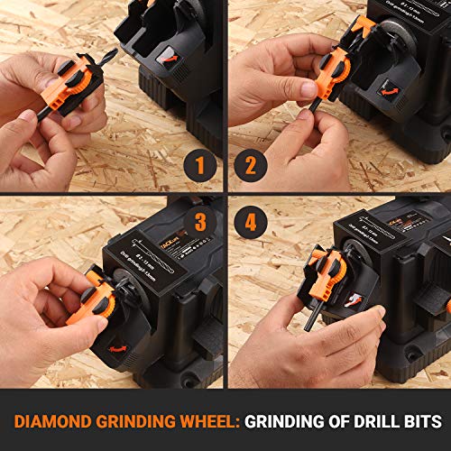 TACKLIFE Multifunctional Sharpener, 1.67A Bench Grinder with Flexi...