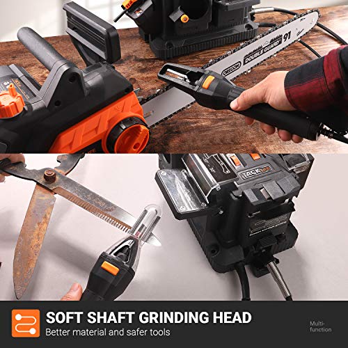 TACKLIFE Multifunctional Sharpener, 1.67A Bench Grinder with Flexi...