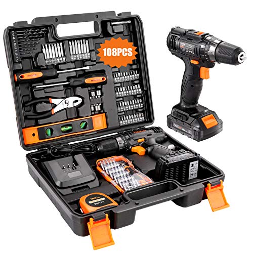 TACKLIFE Tool Set, 108 Pcs, Tool Kit for home, Professional Hand T...