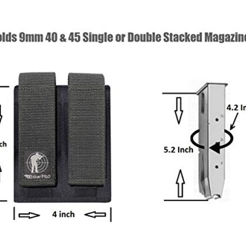 Tactical Pro Sports Dual /2 Magazine Pouch 9mm 40 & 45