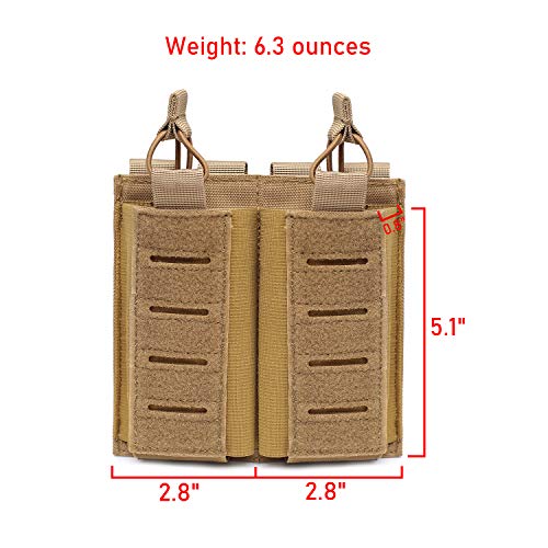 Double Mag Pouch Molle Open-Top Double Magazine Pouch for M4/M16/A...