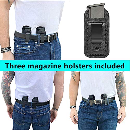 TACwolf New 3pc Universal Magazine Holster IWB 9mm .40 .45 Mag Hol...