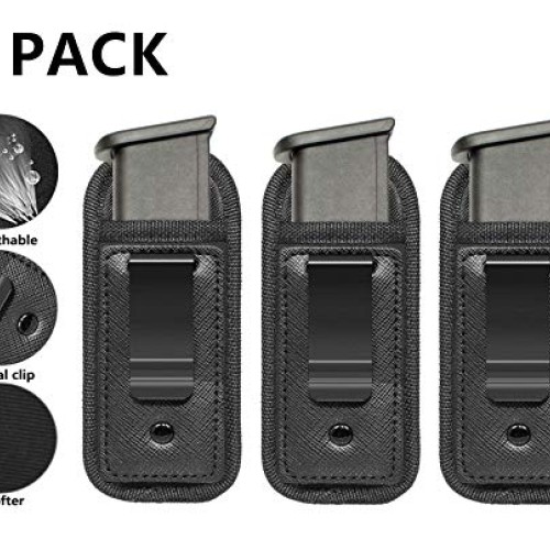TACwolf New 3pc Universal Magazine Holster IWB 9mm .40 .45 Mag Hol...