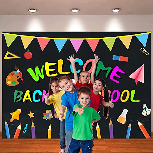 TADERGYUE 7x5ft Welcome Back to School Backdrop for Kid First Day ...
