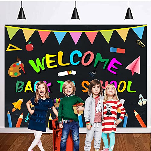 TADERGYUE 7x5ft Welcome Back to School Backdrop for Kid First Day ...