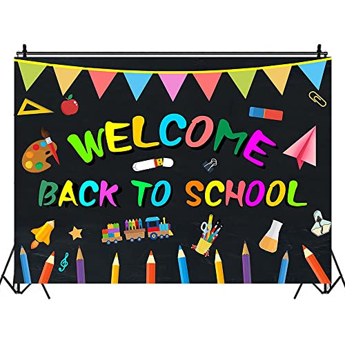 TADERGYUE 7x5ft Welcome Back to School Backdrop for Kid First Day ...