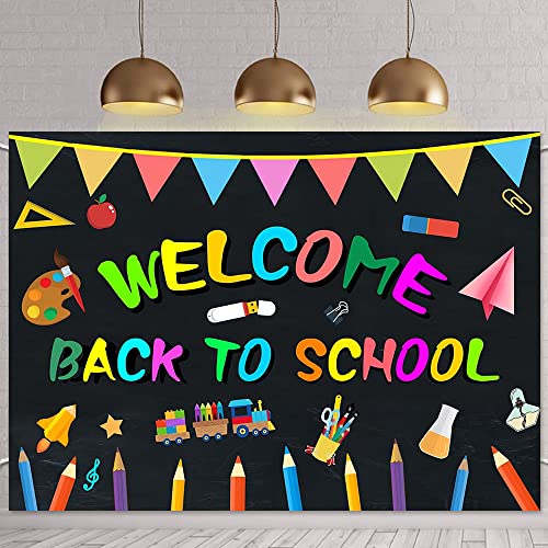 TADERGYUE 7x5ft Welcome Back to School Backdrop for Kid First Day ...