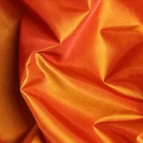 Orange/yellow 2tone Taffeta Fabric 60 By the Yard