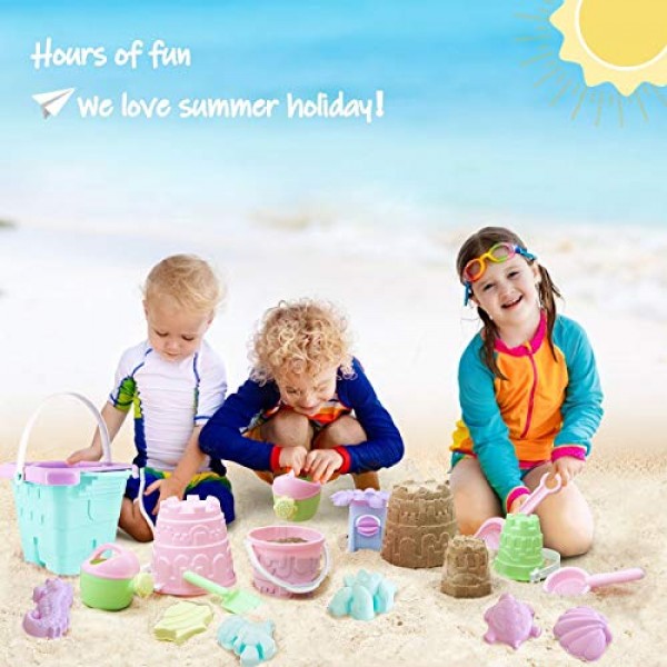 Beach Toys Kids Sand Toy Set,33 PCS Including Beach Bucket, Water ...