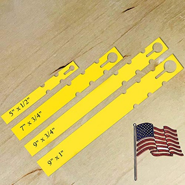 TAGKRAFTERS Yellow - 4 Sizes to Choose from - 1,000 Pcs of 9 x 1...