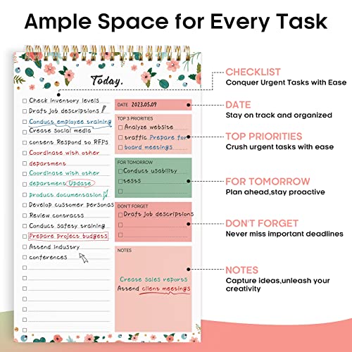 To Do List Pad - To Do List Notebook Notepad for Work with 52 Shee...