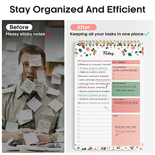 To Do List Pad - To Do List Notebook Notepad for Work with 52 Shee...