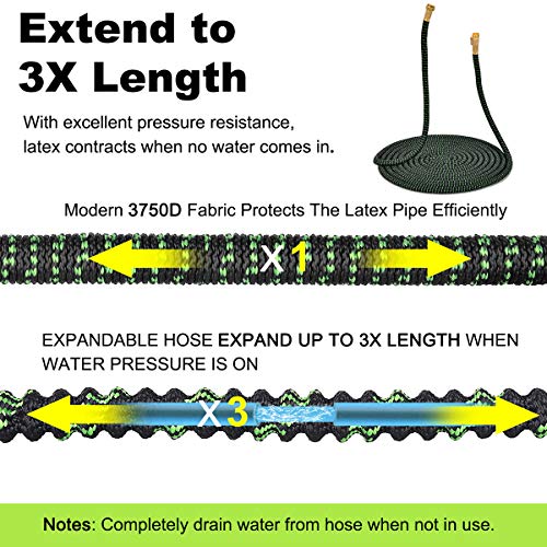 Takuvan 100ft Expandable Garden Hose, Durable Flexible Expanding W...