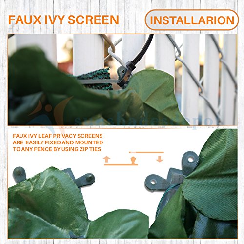 TANG by Sunshades Depot 58 x 156 inch Artificial Faux Ivy Privac...