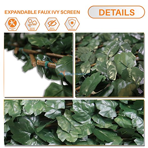 TANG Sunshades Depot 15 x 48 Double Side Artificial Faux Ivy Pri...