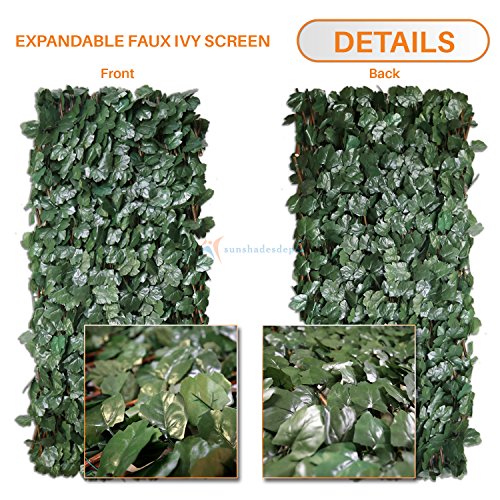 TANG Sunshades Depot 15 x 48 Double Side Artificial Faux Ivy Pri...