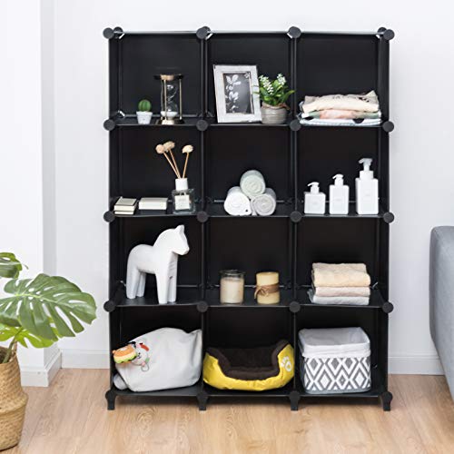 Tangkula 12 Cubes Storage Organizer, DIY Plastic PP Closet Cabinet...