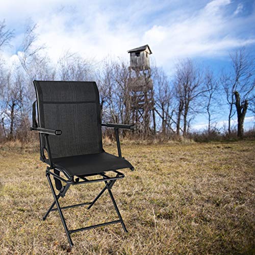 Tangkula 360-Degree Hunting Swivel Chair, Ground Blind Chairs w/Ar...