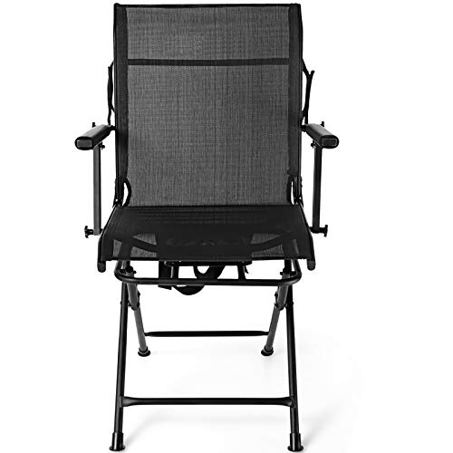 Tangkula 360-Degree Hunting Swivel Chair, Ground Blind Chairs w/Ar...