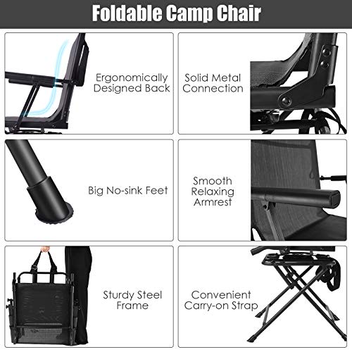 Tangkula 360-Degree Hunting Swivel Chair, Ground Blind Chairs w/Ar...